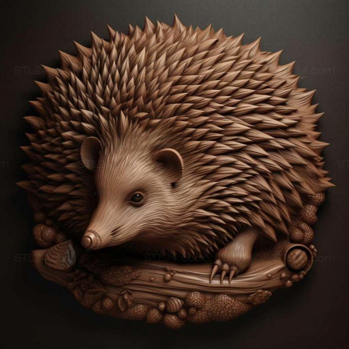 Nature and animals (st hedgehog 1, NATURE_917) 3D models for cnc